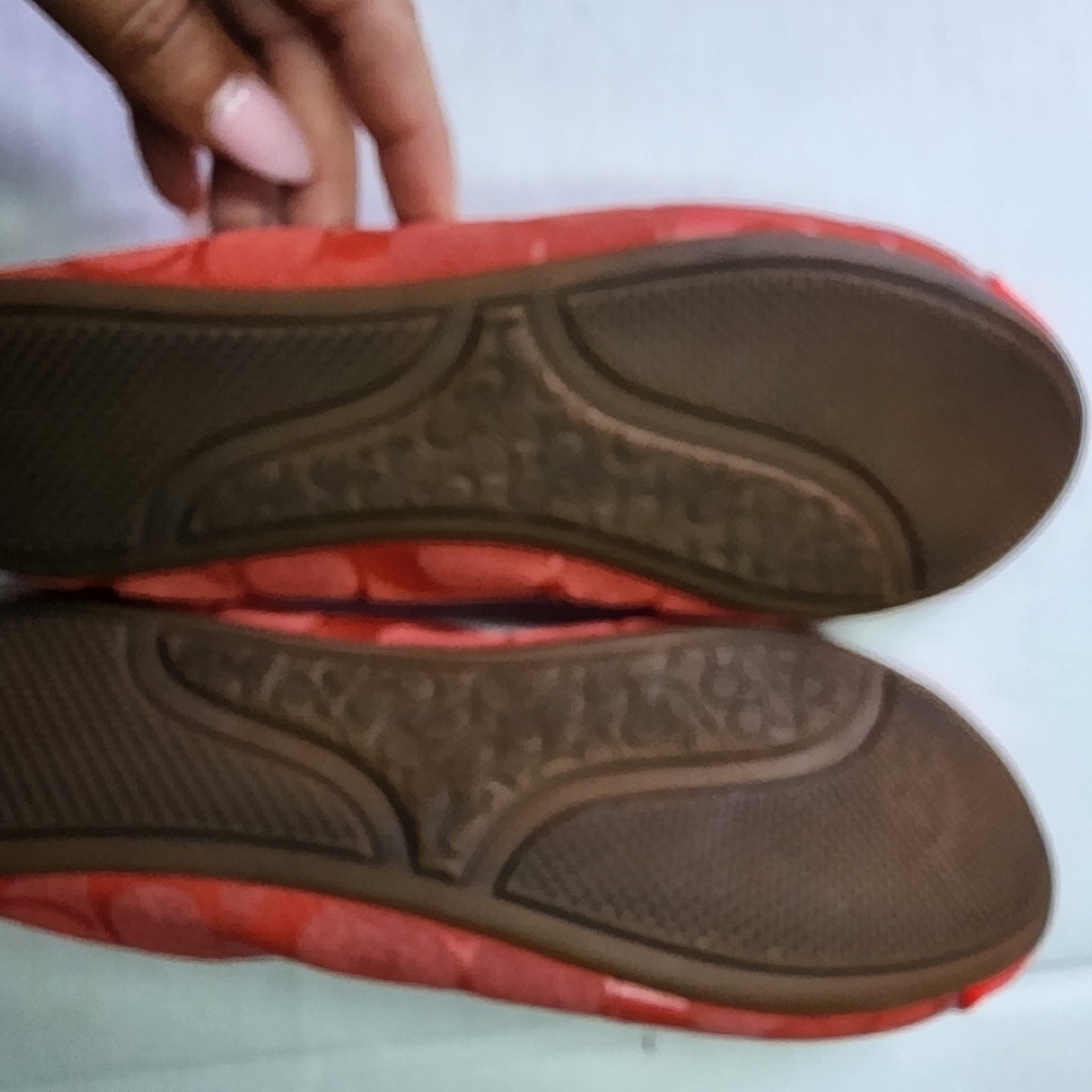 🌸 Coach |‎ Patent Leather Flats, size 6.5 red - Picture 3 of 7